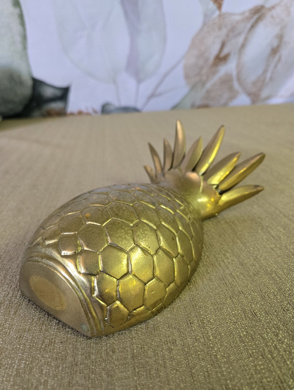 PENCO | Vintage Hollywood Regency Brass Pineapple Wall Mount Planter/Vase